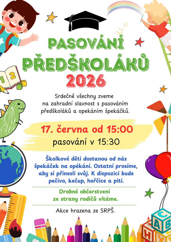Zahradní slavnost s pasováním předškoláků