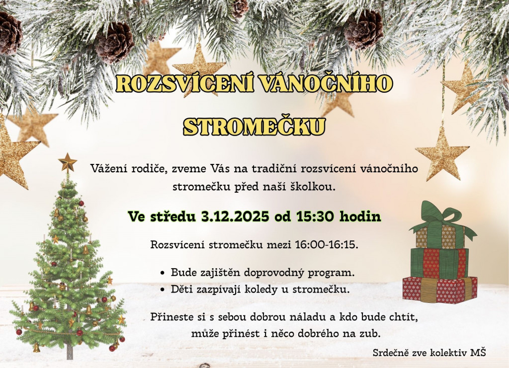 Rozsvícení vánočního stromečku